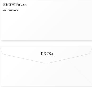 Sample of 2 UNCSA envelopes