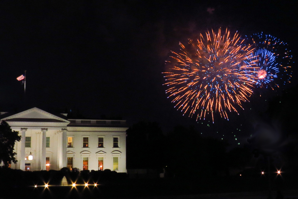Fireworks over the White House. Photo by Matthew Straubmuller on Flickr