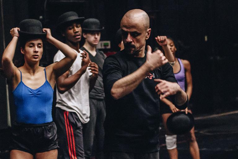 Sophia Bonacorso and Alban Costello watch Goyo Montero.