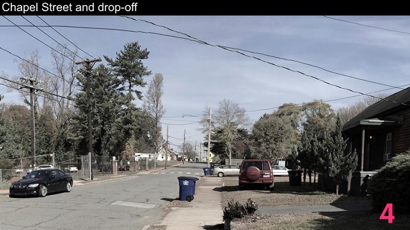 Chapel Street is also a public face for the campus. There are opportunities to establish a welcoming presence that will serve to identify the campus and also reinforce the sense of place on this historic residential street. The Master Plan identifies graceful facilities properly scaled to the neighborhood.