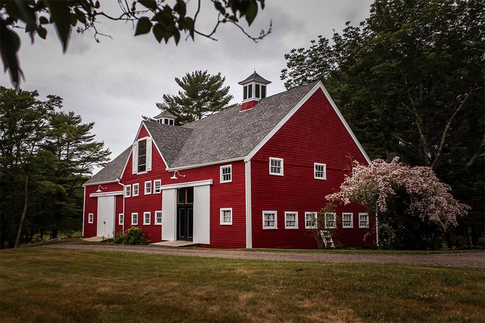 The barn at Aris Farm hosts free performances for residents of Walpole, Maine.