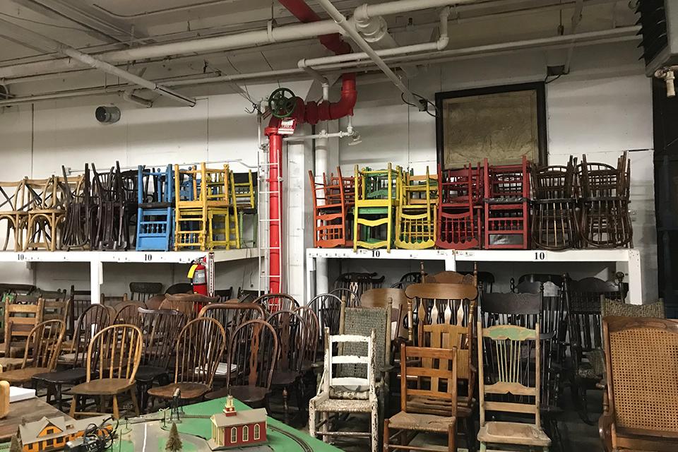 Bieler's company, Eclectic/Encore Props, is housed in a 95,000 sq ft warehouse in Long Island City, New York and has the largest inventory selection on the East Coast. 