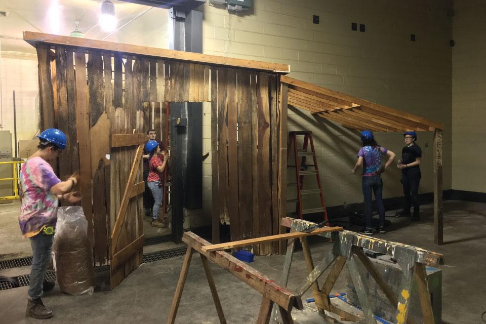 "Still Life with Rocket" utilizes old warehouse space in Whitaker Park, forging a connection between Winston-Salem's tobacco history and the future of devised theater productions. / Photo courtesy of Jacob Ostdiek