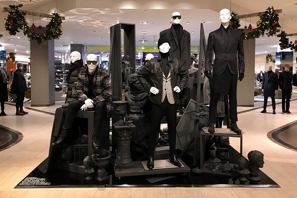 Display installations designed by Matz for Saks Fifth Avenue.