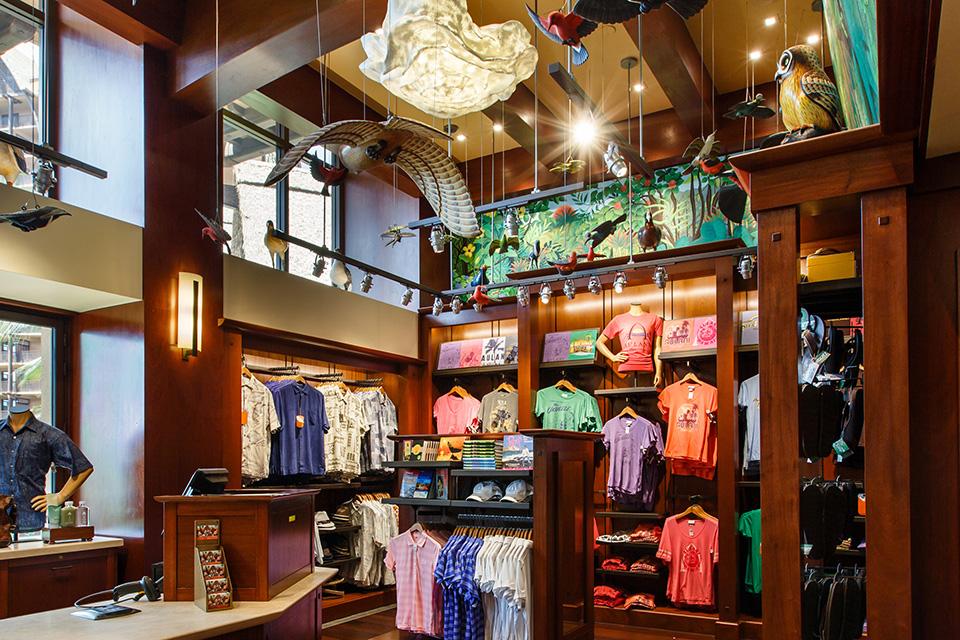 At Aulani, a Disney Resort & Spa in Hawaii, Gearhart collaborated on the Hale Manu boutique where guests can purchase 'distinctive gifts with an island flair.' / Photo: Disney  