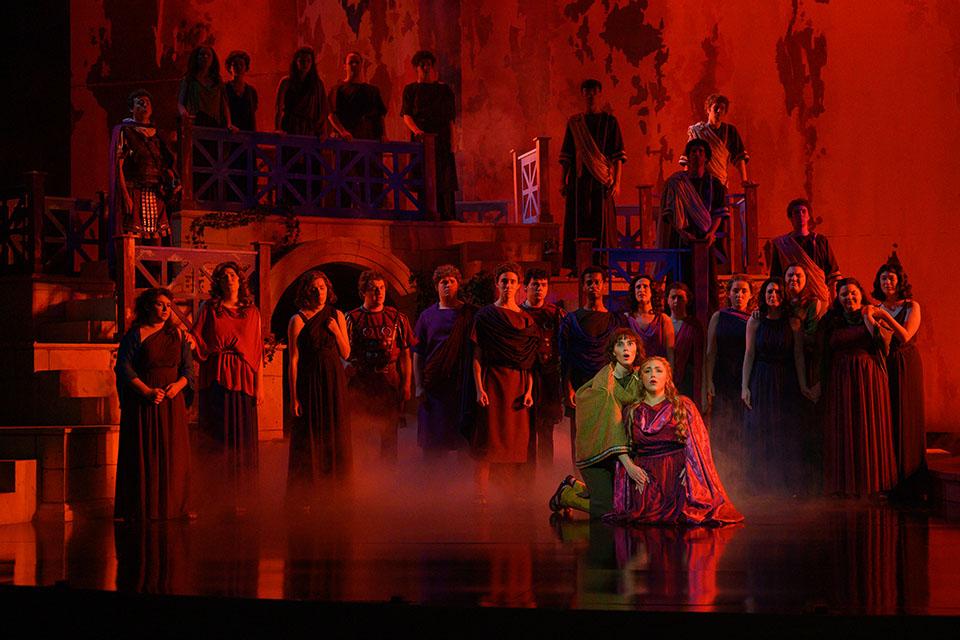  A.J. Fletcher Opera Institute's "La Clemenza di Tito" was supported by student work from across Design & Production programs. / Photo: Peter J. Mueller 