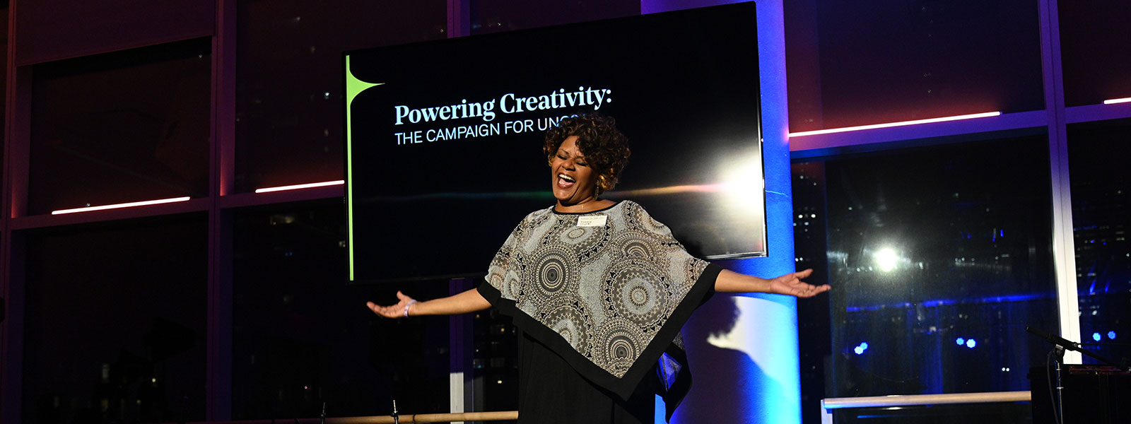 Alumna Tichina Vaughn at the "Powering Creativity" campaign launch event in New York / Photo: Chris Lee