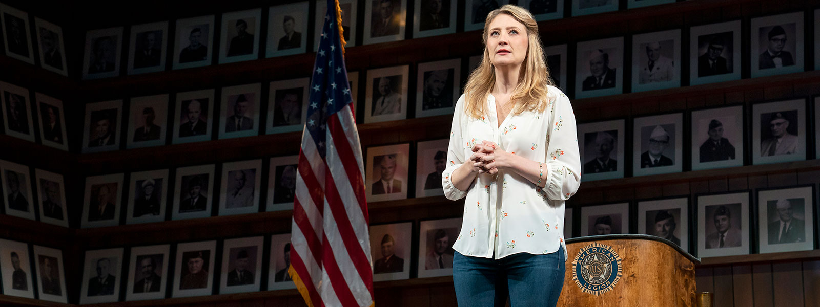 "What The Constitution Means To Me" on Broadway. Set design by Rachel Hauck. / Photos: Joan Marcus