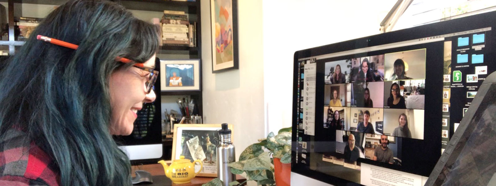 Jenson working remotely with the "Spellbound" team