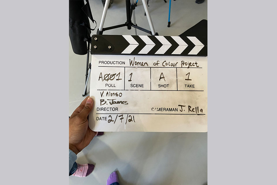 Behind the scenes of "The Women of Colour Project." / Photo courtesy of Bailey James