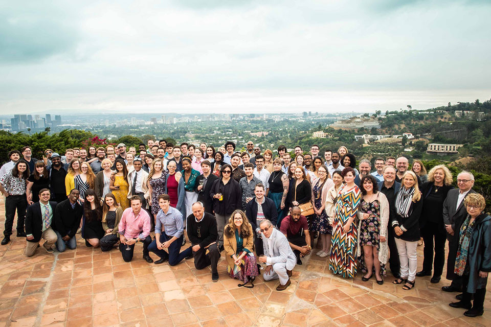 Martha De Laurentiis hosted annual luncheons for UNCSA Film students at her home in Los Angeles. / Photo: Theo Sturz