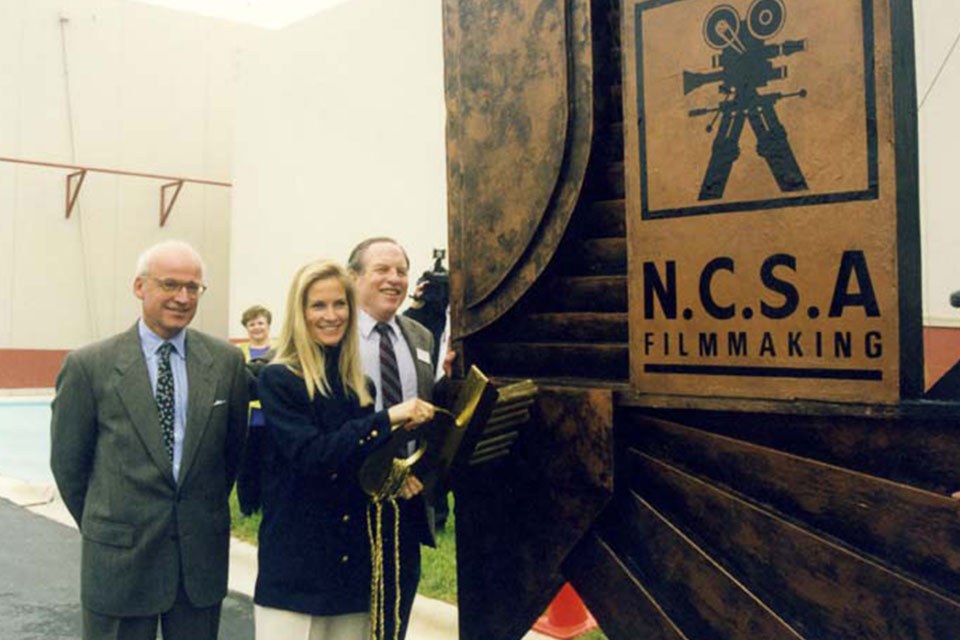 Martha De Laurentiis helped to celebrate the opening of the School of Filmmaking.