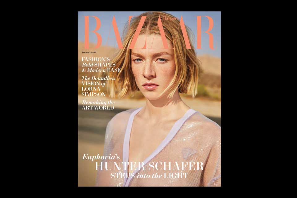 Hunter Schafer December 2021 Harper's Bazaar cover