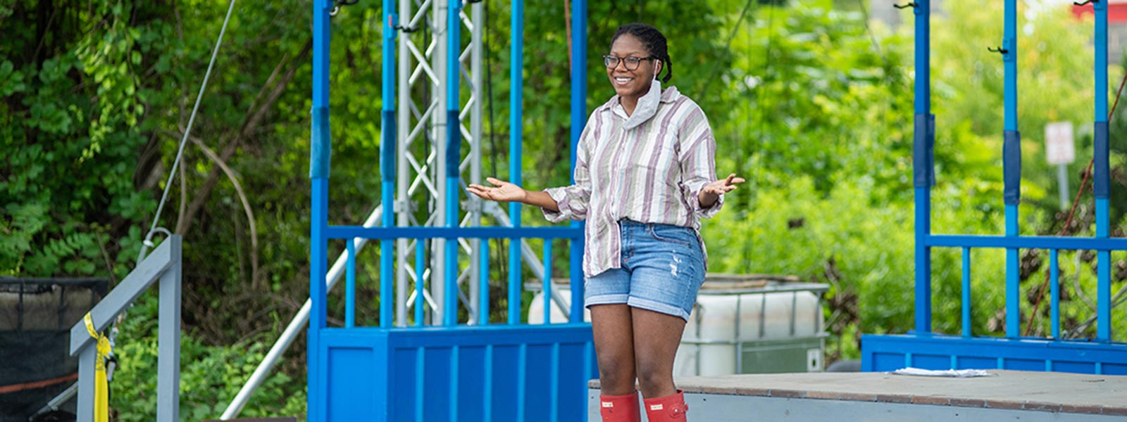 Carley Robinson at Hangar Theatre's Next Generation School of Theatre summer youth program. / Photo: Rachel Philipson