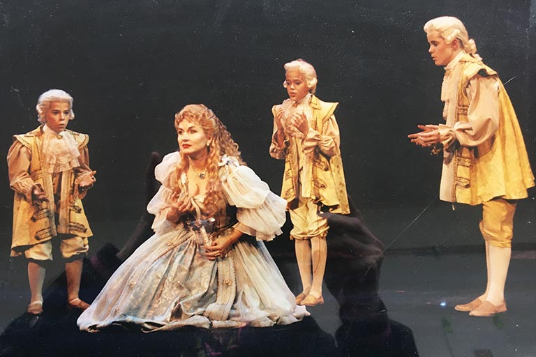 Taylor as Pamina in "The Magic Flute," Piedmont Opera, October 1991