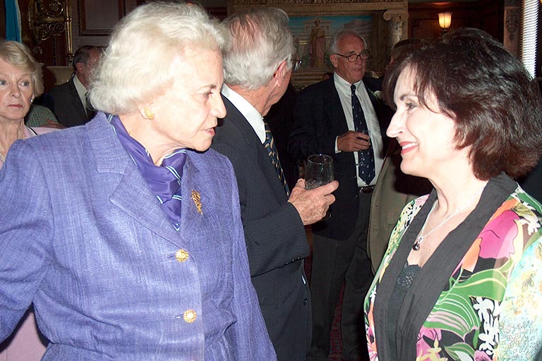 Taylor with Supreme Court Justice Sandra Day O'Connor.