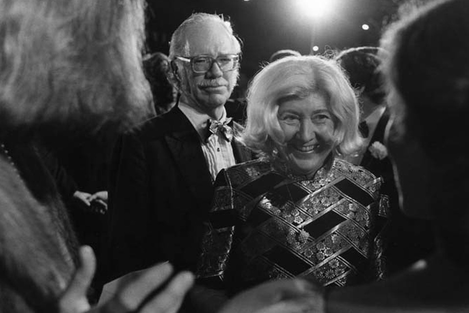 Livingston and Kathleen Biddle arriving at the Stevens Center opening on April 22, 1983. / Photo credit: UNCSA Archives