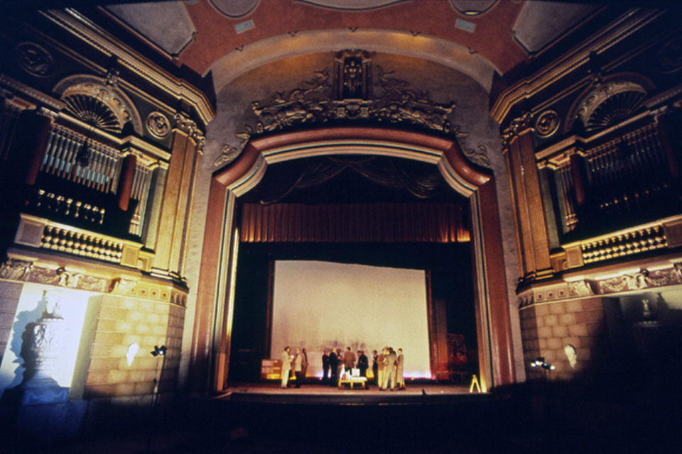 Group on the Stevens Center (formerly Carolina Theatre) stage pre-renovation. / Photo credit: UNCSA Archives