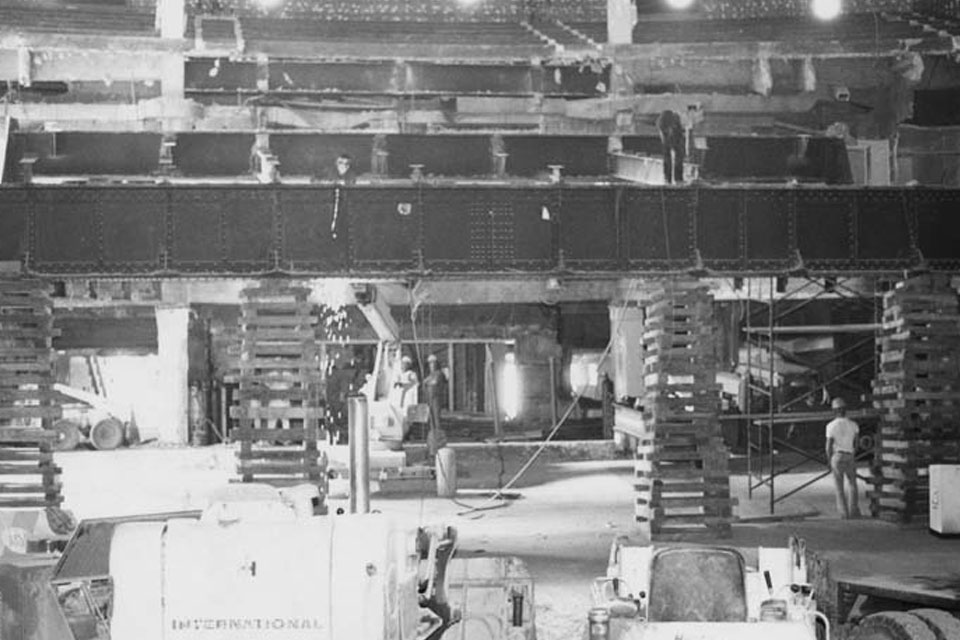 Carolina Theatre demolition and renovation (balcony and lower floor) (1980-81) / Photo credit: UNCSA Archives