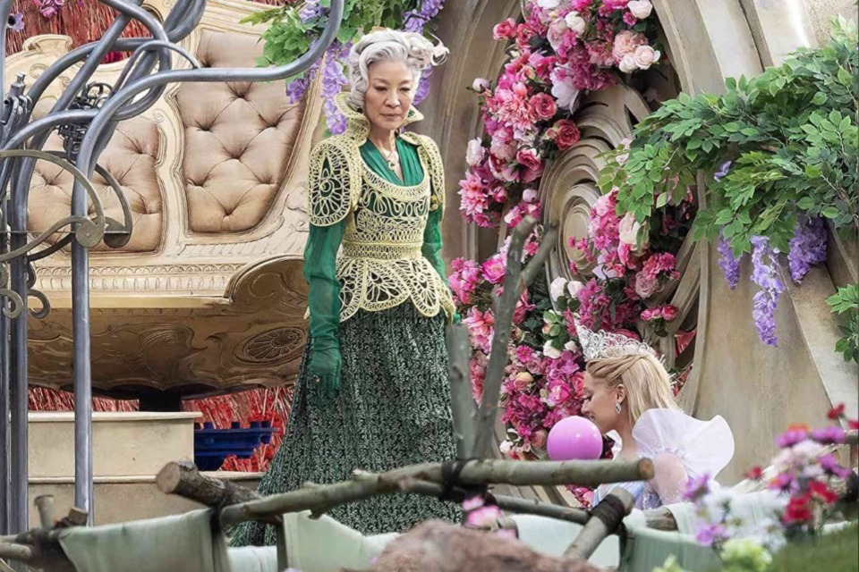 Michelle Yeoh as Madame Morrible on the set of "Wikced."