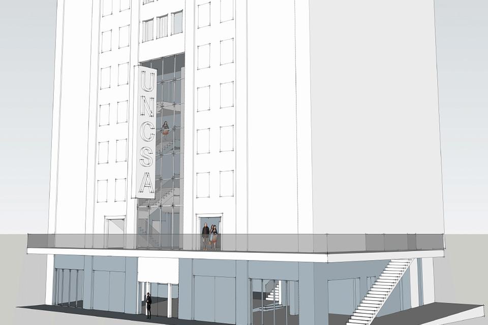 Dustin Vandenberg's exterior design concept includes New Orleans balcony inspiration.