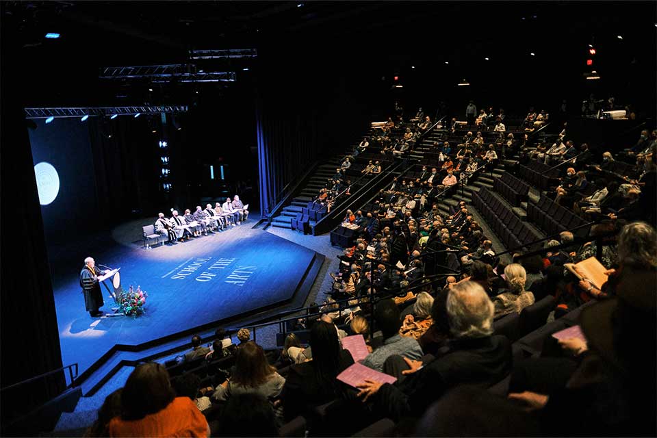 The Installation of Chancellor Brian Cole in Freedman Theatre / Photo: Wayne Reich