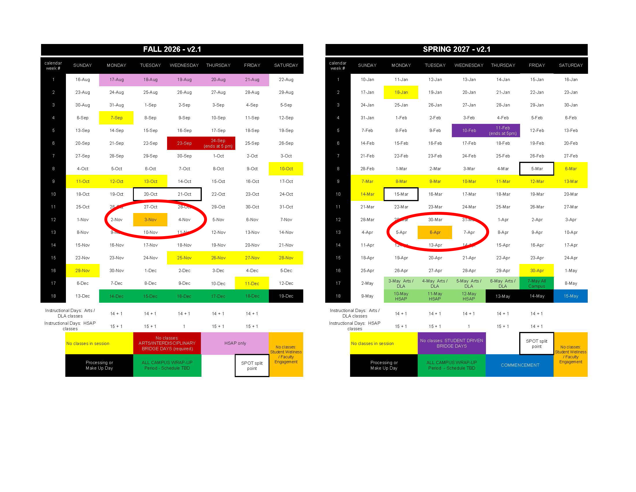 Faculty engagement and student wellness days