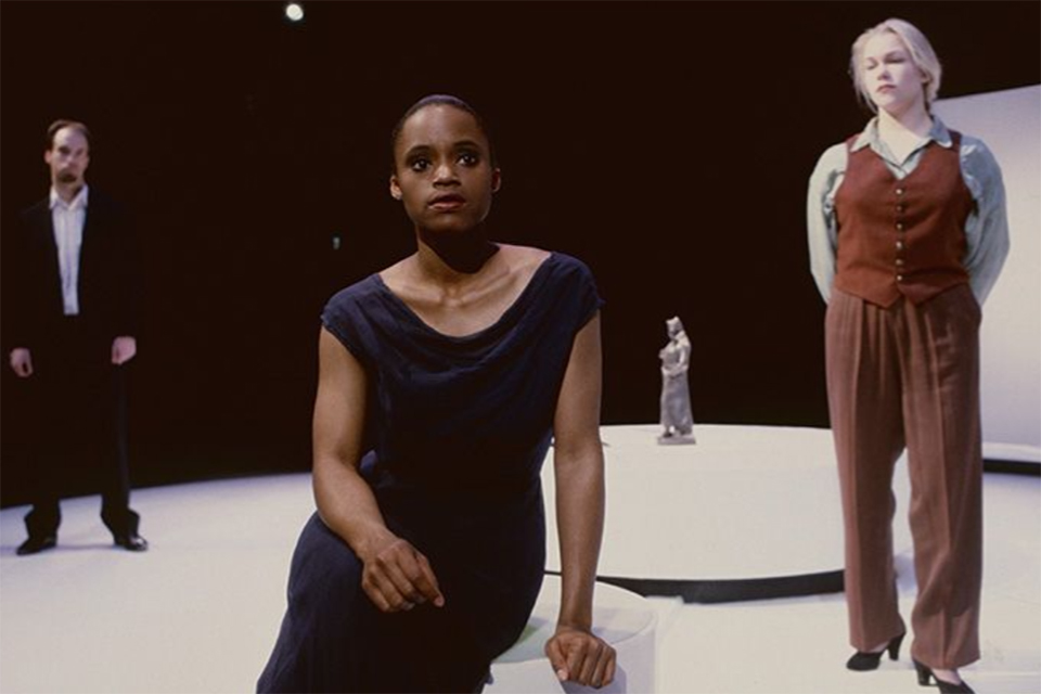 Cassandra Creech on stage in "No Exit"