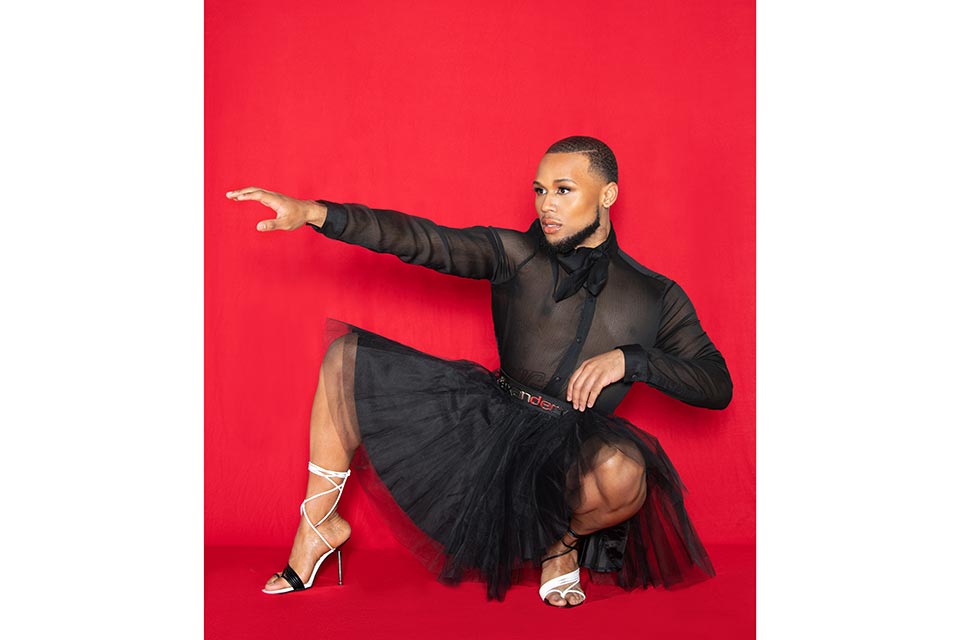 Chandler Bryant portrait on red background