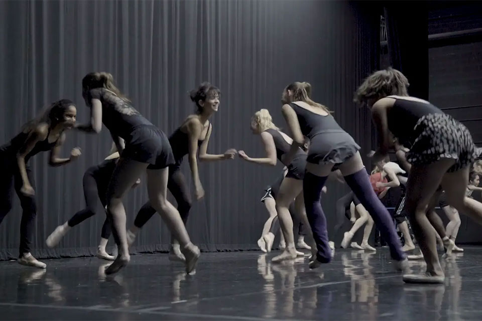 Dancers in the Choreographic Institute