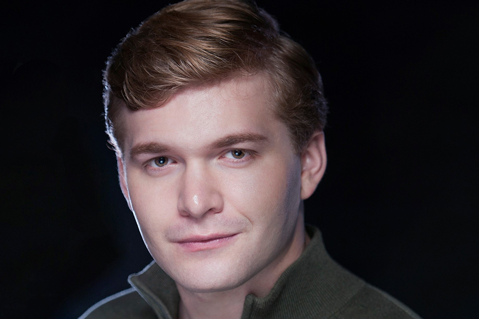 Tenor Logan Webber is Tito in "La Clemenza di Teto."