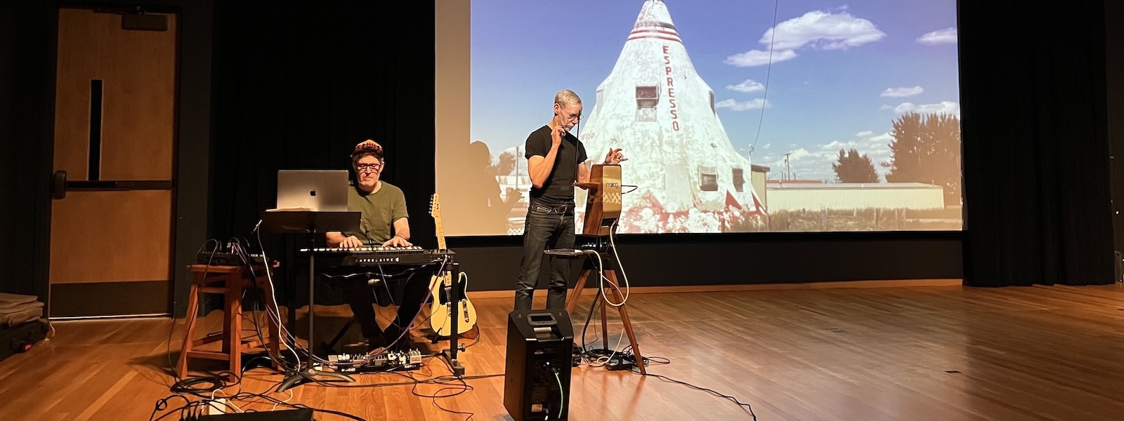 Visiting artists Michael Palmieri and Donal Mosher, live cinema performance, North Carolina Museum of Art, February 2024