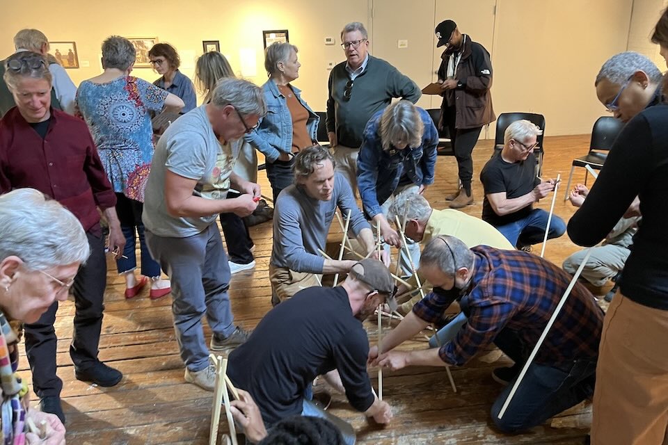 Post-lecture, co-creation exercise at Artspace led by Berlin-based visiting artist Rilana Vorderwuelbecke, February 2025