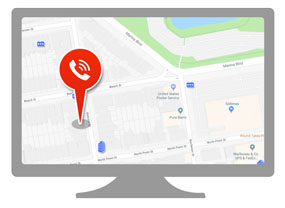 Location pin on a computer map