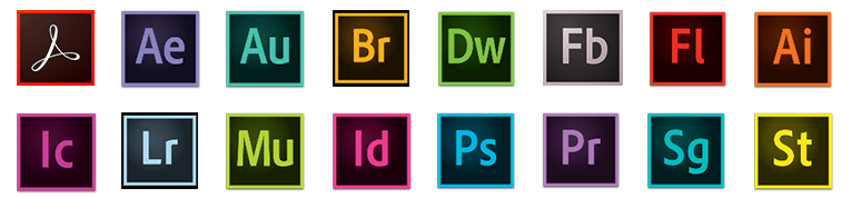 Adobe product icons