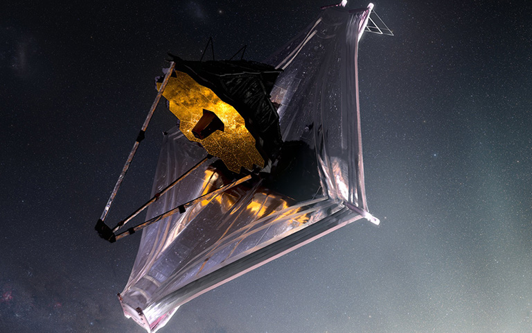 James Webb telescope in space