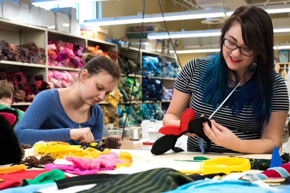 Costume Students with Minnie Mouse ears