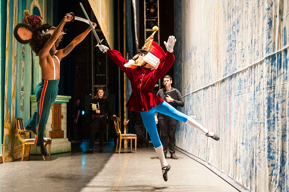 Nutcracker fight rehearsal