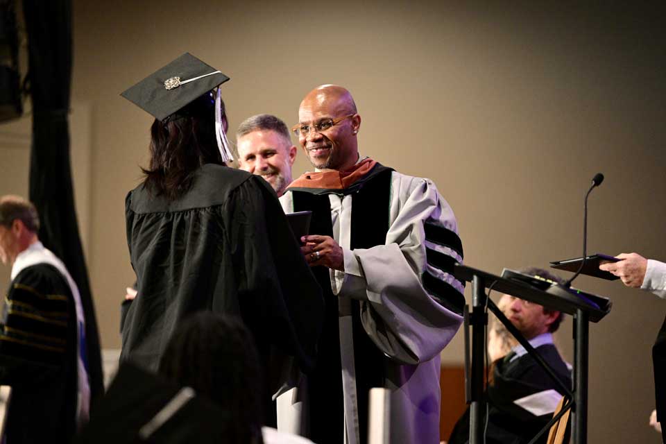 Executive Vice Chancellor and Provost Patrick J. Sims during commencement