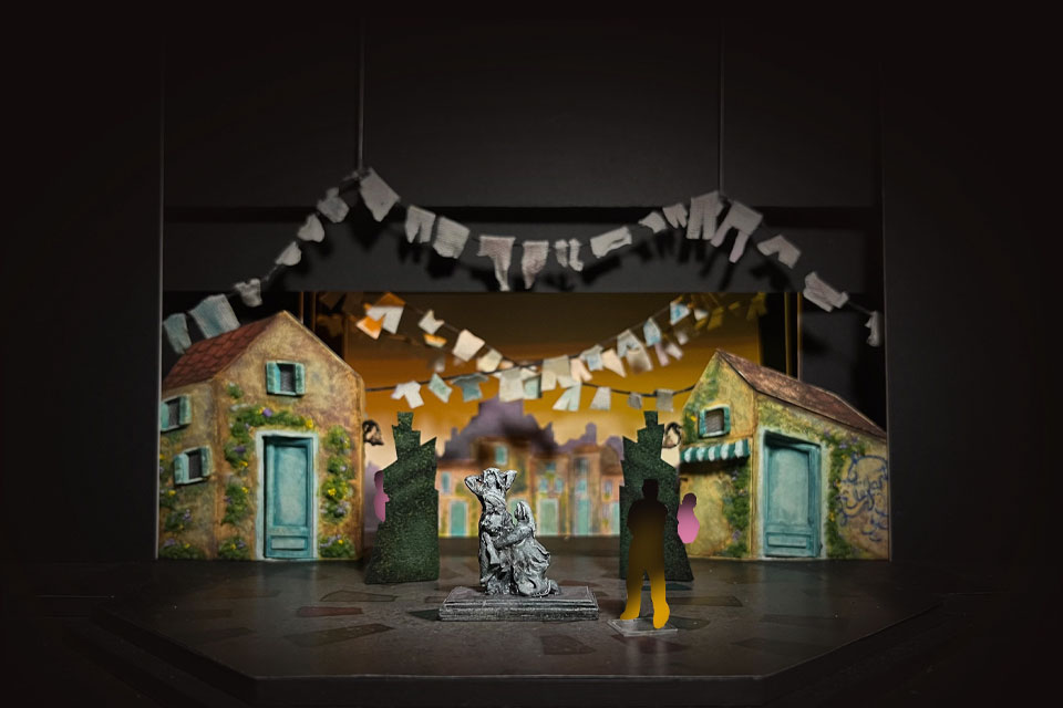 “Twelfth Night, or What You Will” rendering by scenic design student Lucas Becker