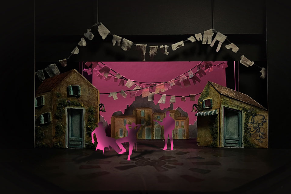 “Twelfth Night, or What You Will” rendering by scenic design student Lucas Becker