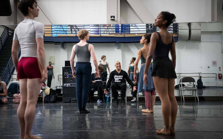 UNCSA students work with DTH for "Firebird" / Photo: Cherylynn Tsushima