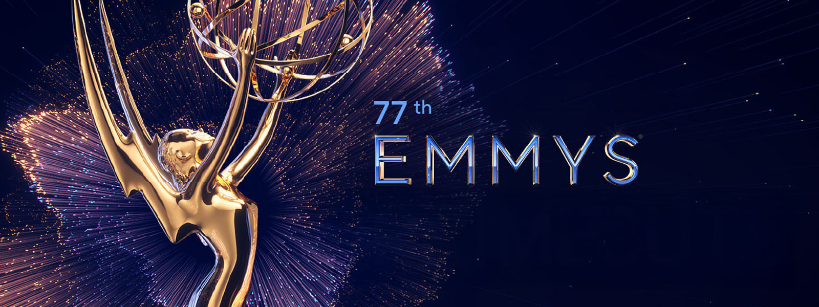 Emmys logo displayed prominently on a black background, symbolizing excellence in television.