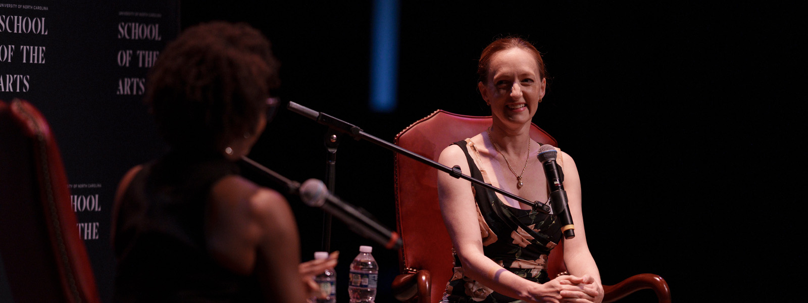 Gillian Murphy joins School of Dance Dean Endalyn T. Outlaw onstage in Freedman Theatre for an engaging Q&A about her celebrated career. / Photo: Jen Scheib