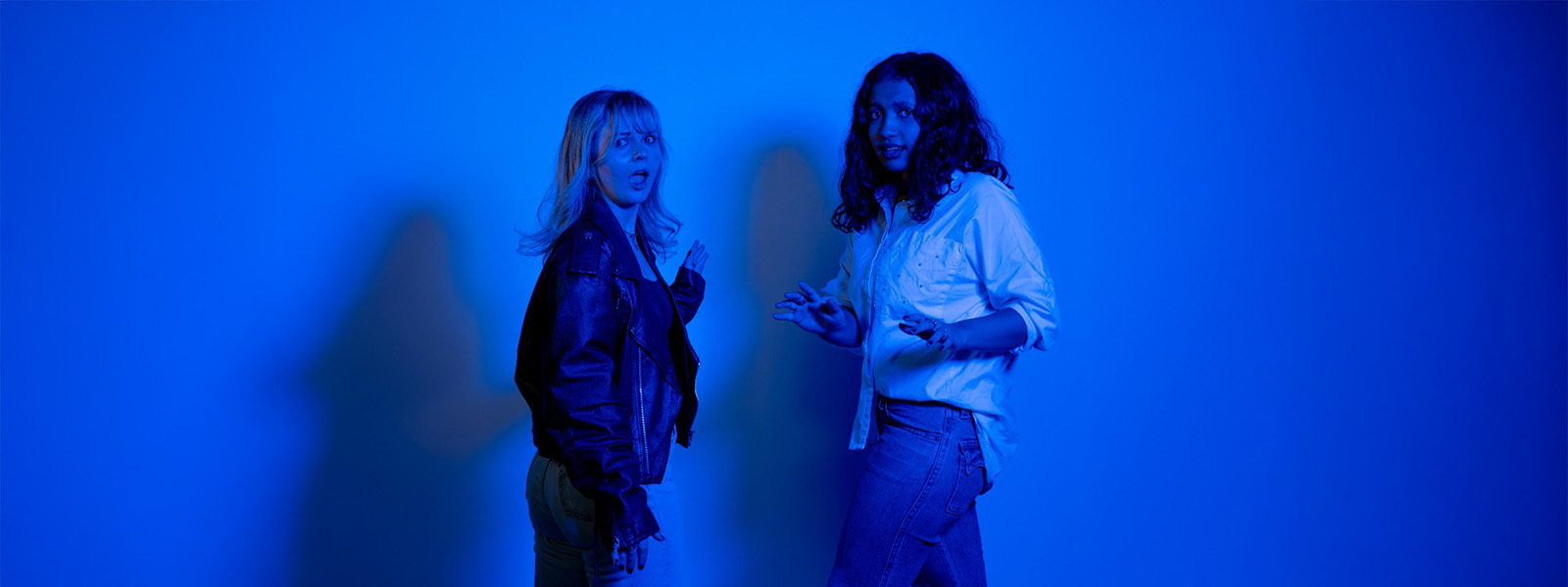 Becky Bruner and Sahiti Satish pose for "The Final Girls' Guide"