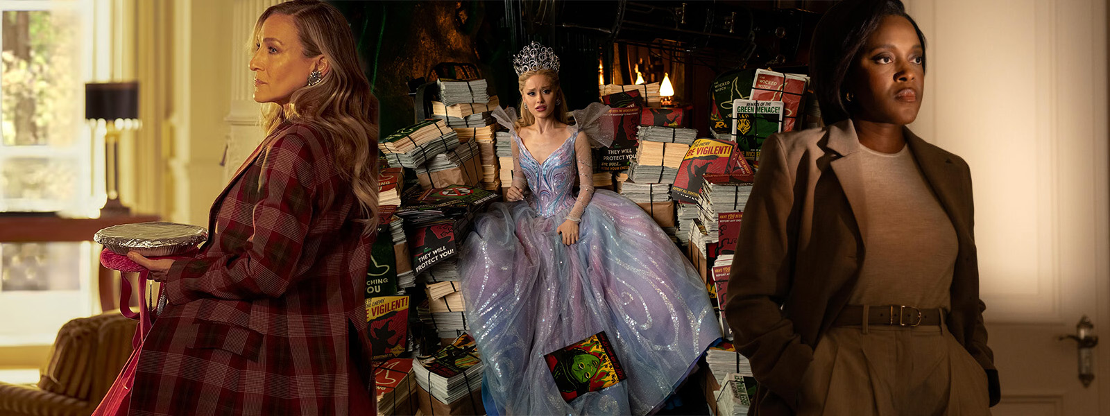 A composition of several women dressed up