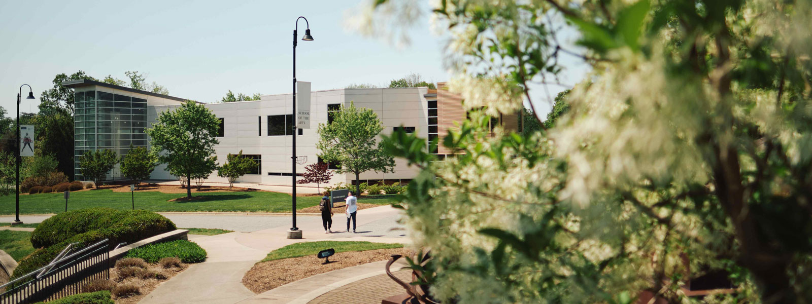 Students walking on the UNCSA campus
